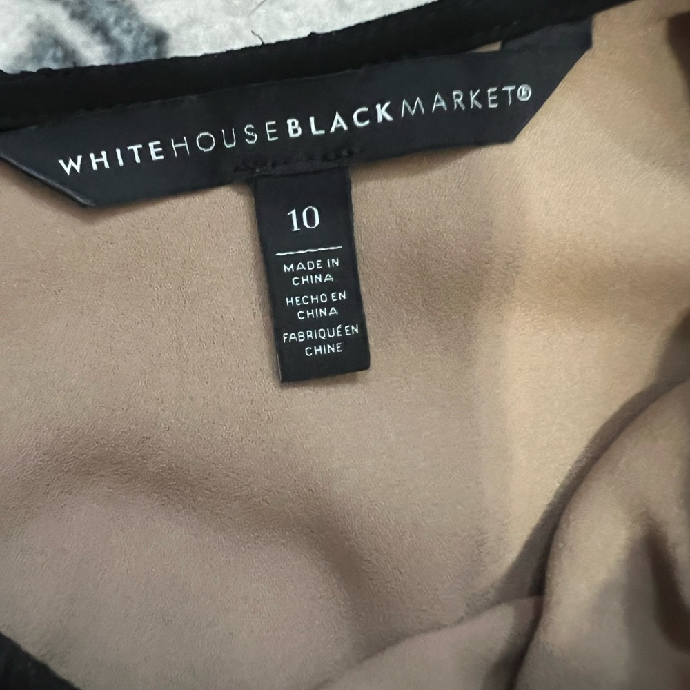 White House Black Market Black and White Blouse Like New! 10 - Picture 8 of 9